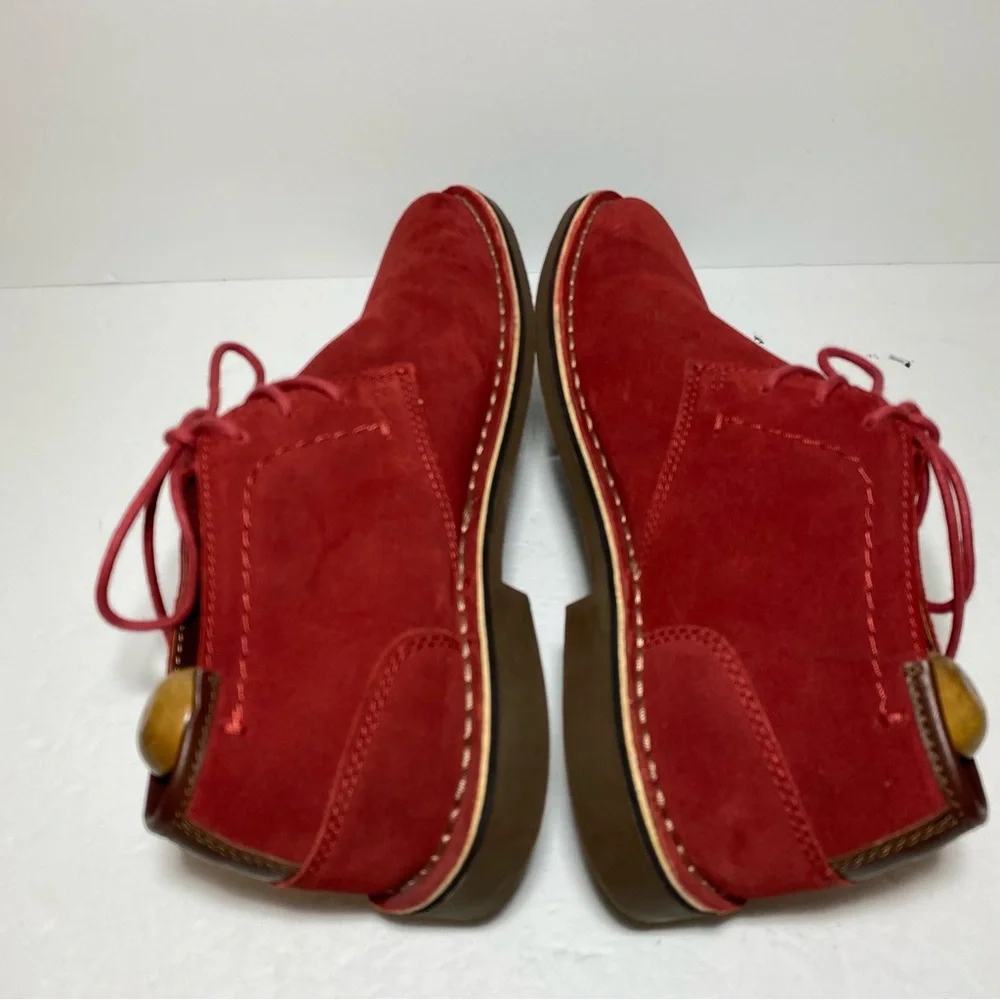 Kenneth Cole Reaction Men's Red Suede Desert Sun Chukka Boots Size 9